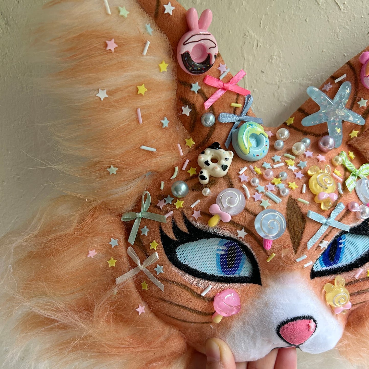 Light brown sweet Therian cat mask 01.