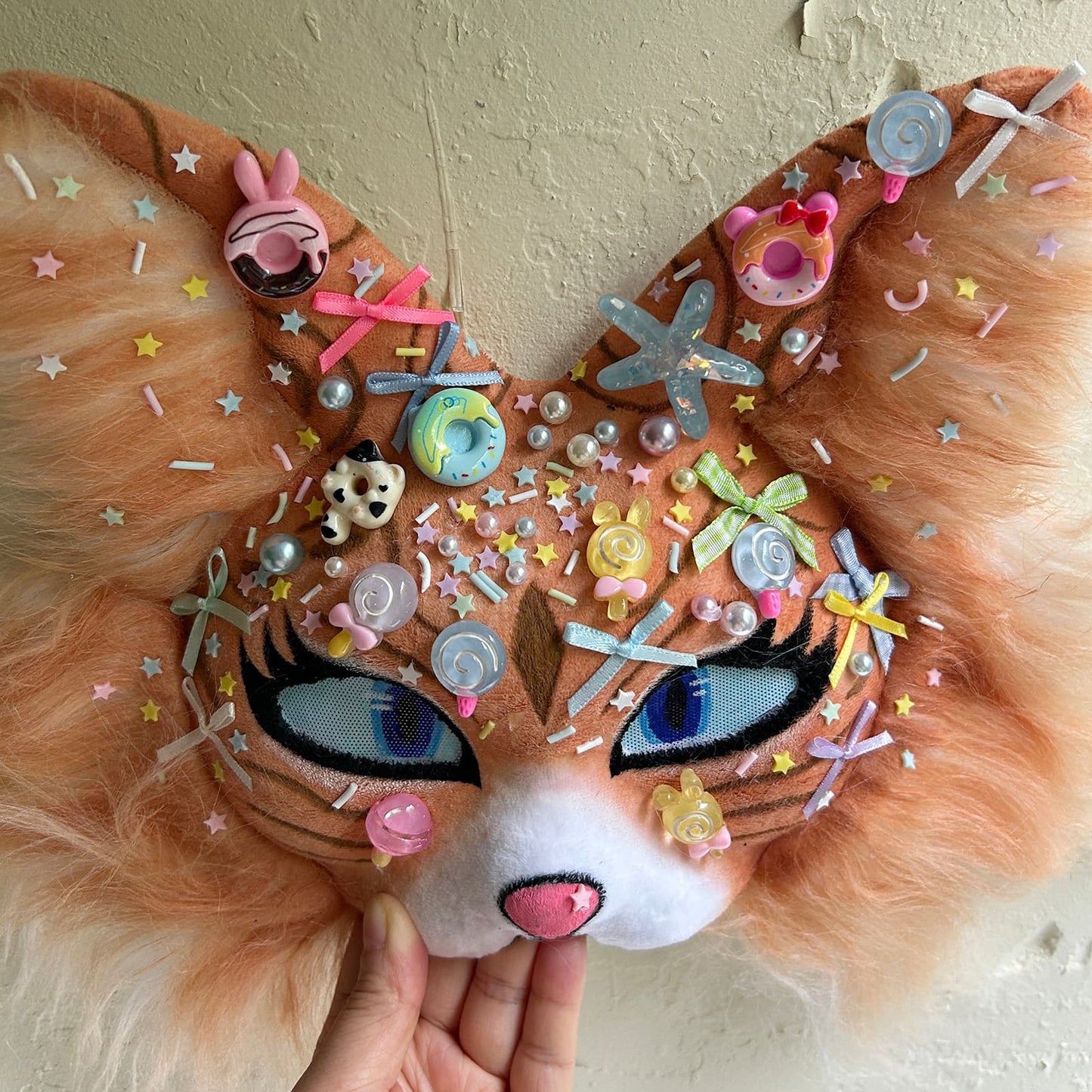 Light brown sweet Therian cat mask 01.