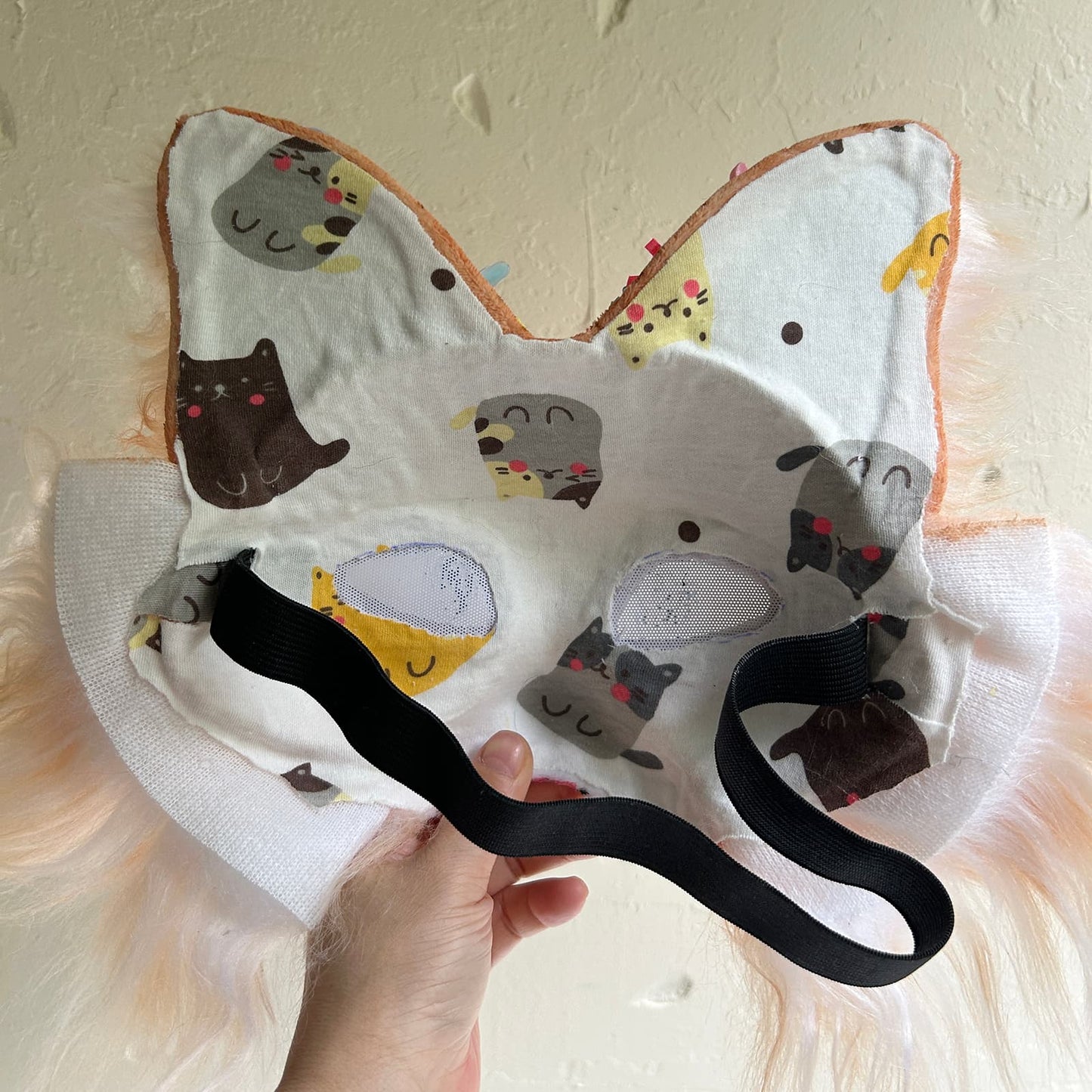 Light brown sweet Therian cat mask 01.