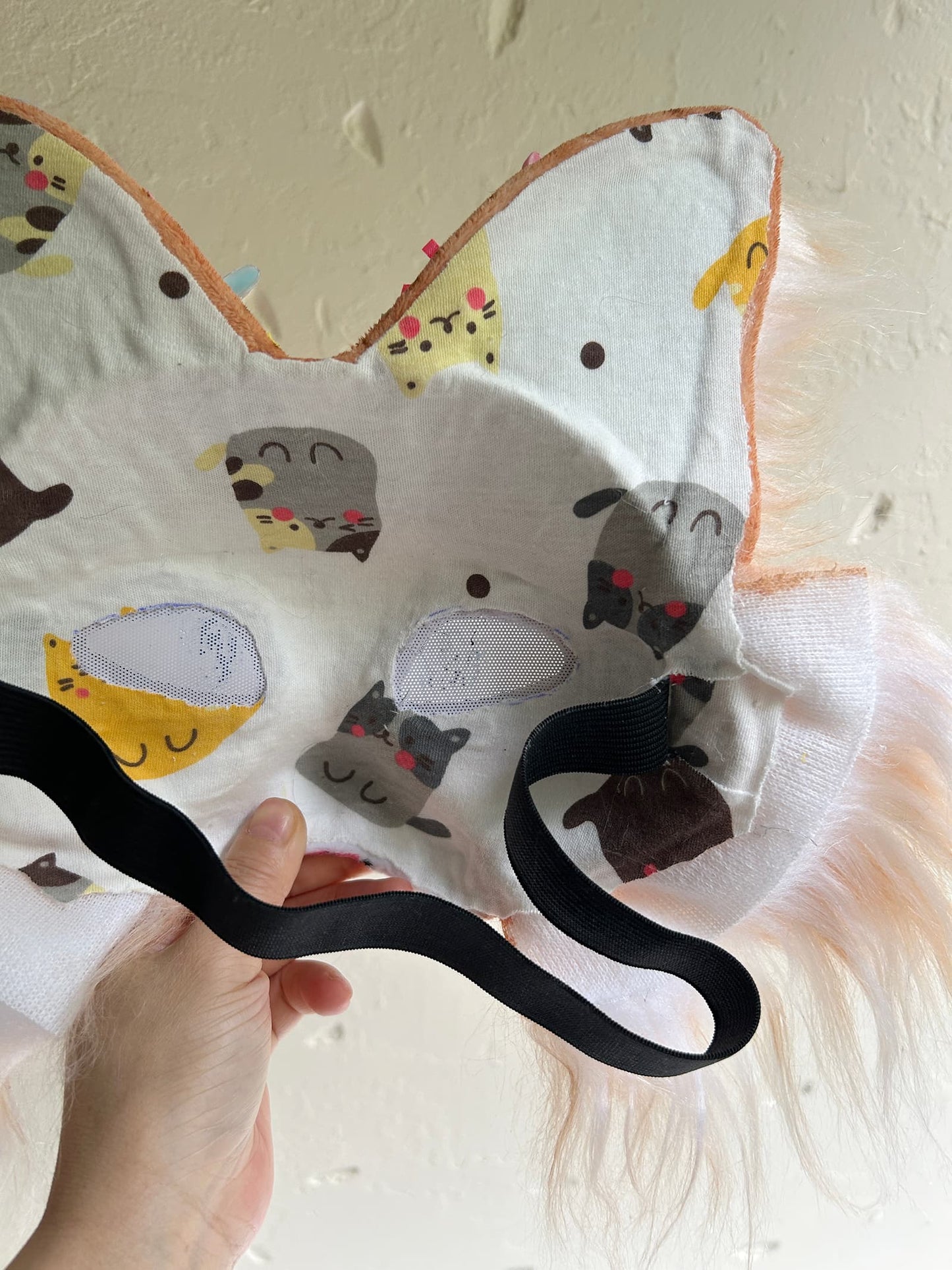Light brown sweet Therian cat mask 01.