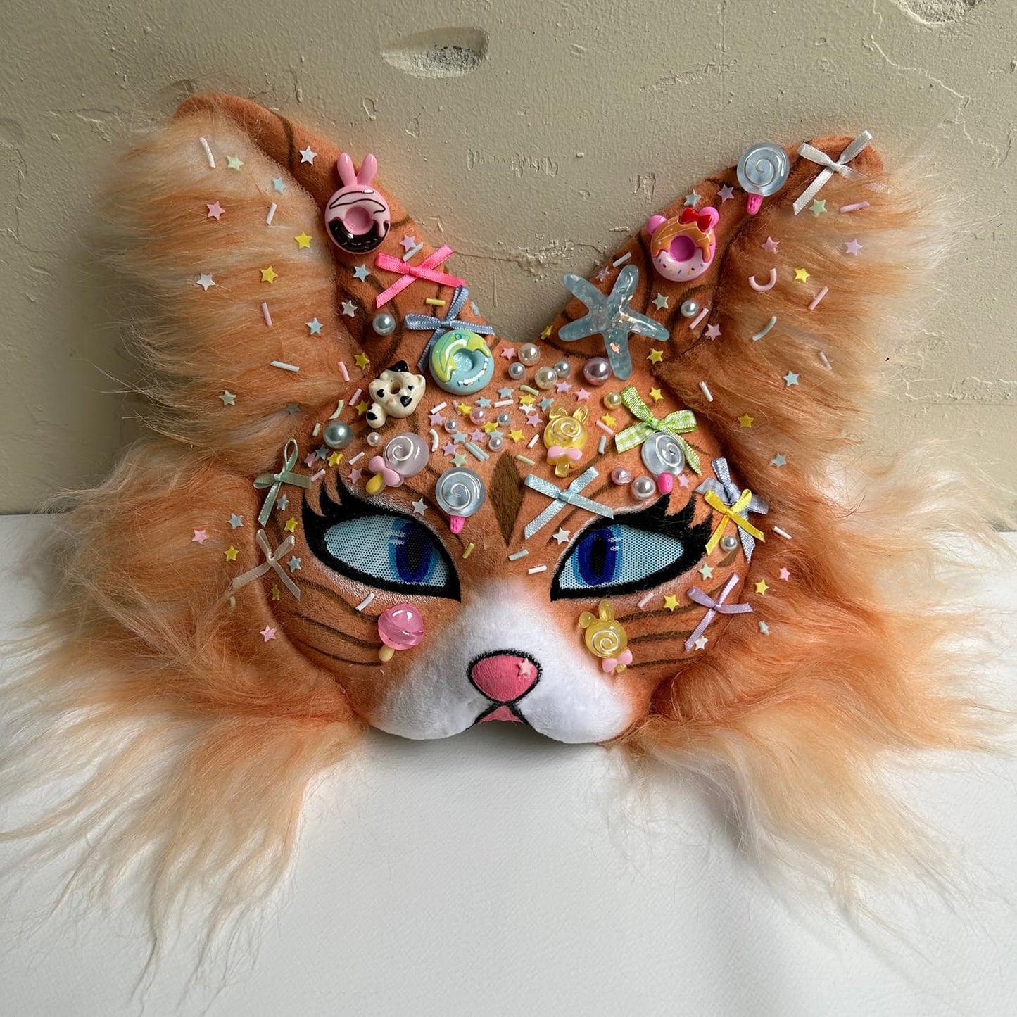 Light brown sweet Therian cat mask 01.