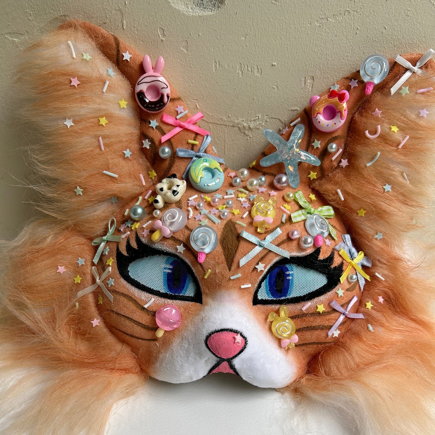 Light brown sweet Therian cat mask 01.