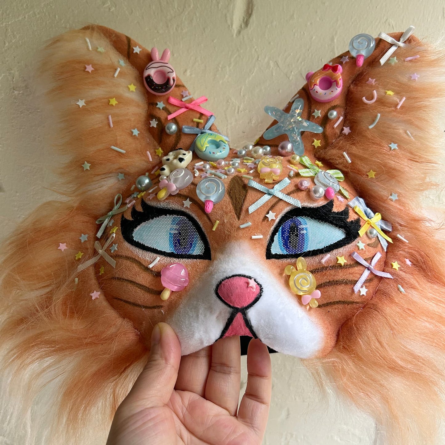Light brown sweet Therian cat mask 01.