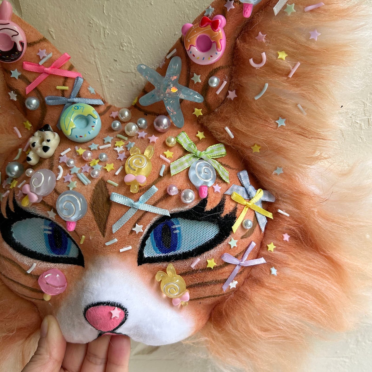 Light brown sweet Therian cat mask 01.
