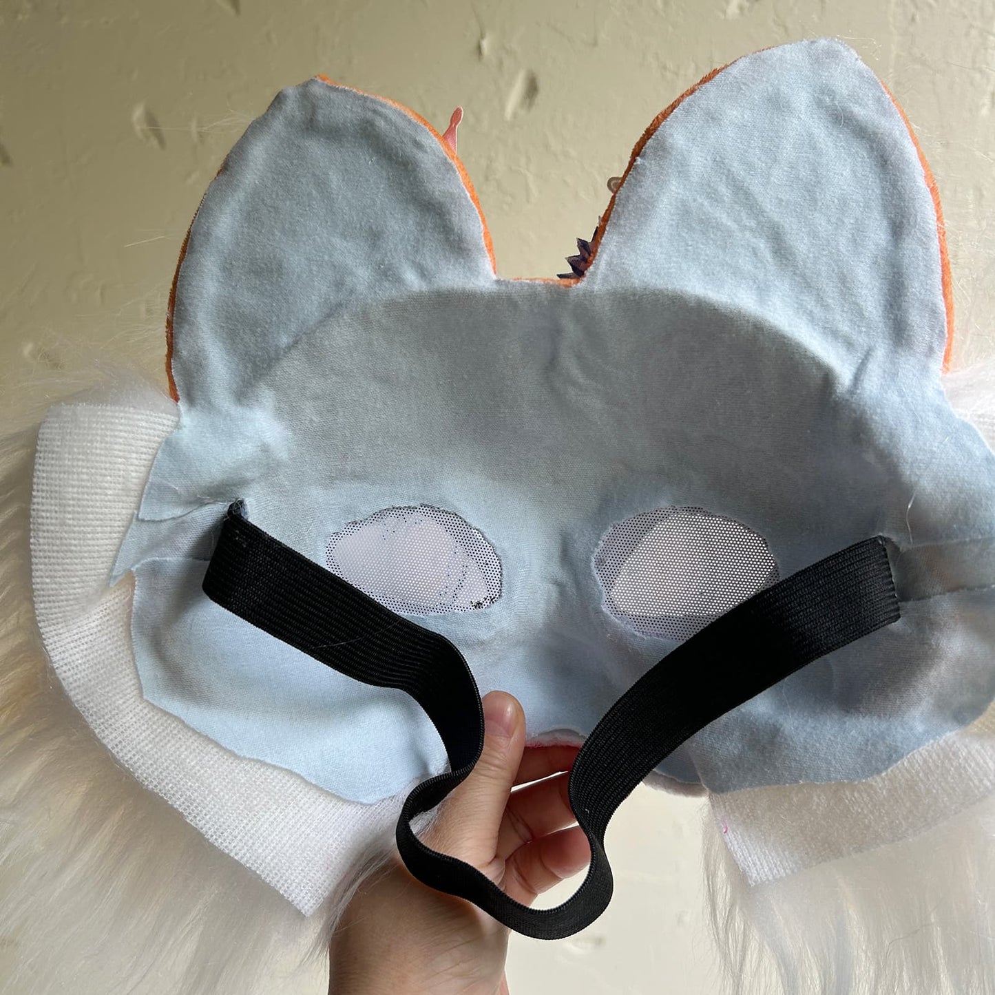 Orange cute Therian cat mask 01