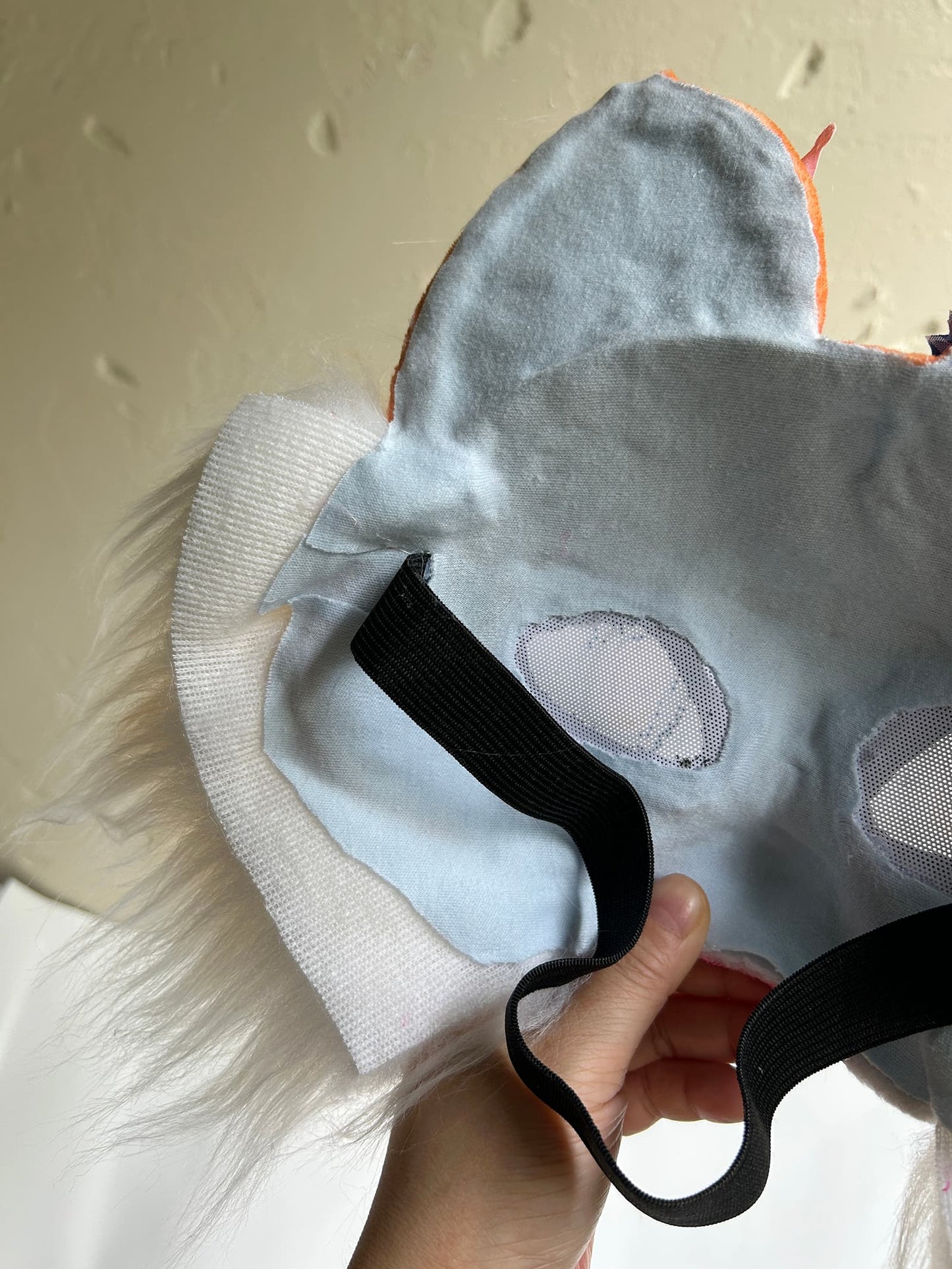 Orange cute Therian cat mask 01