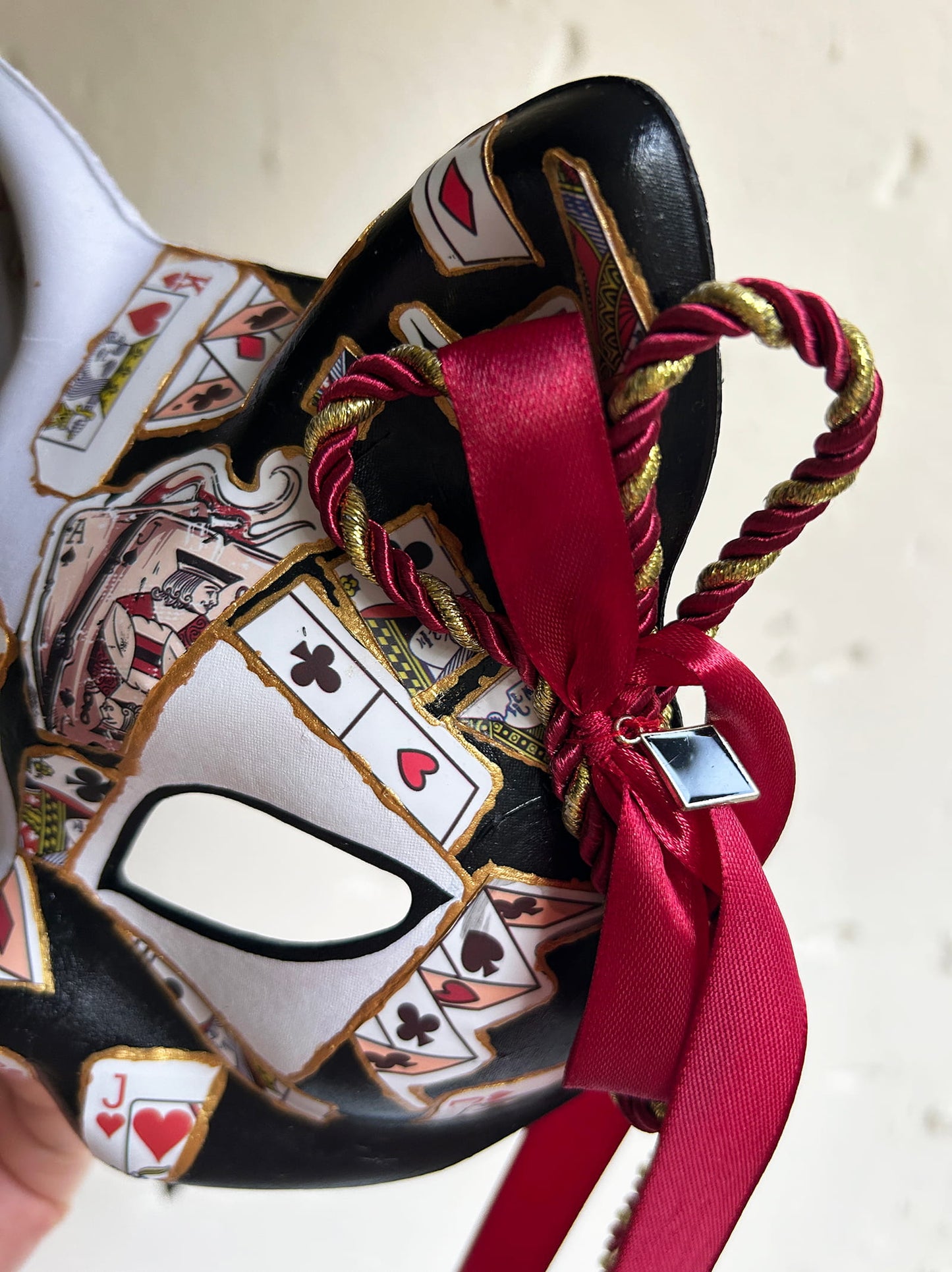 Original handmade cool poker cat mask, Masquerade Kabuki 01