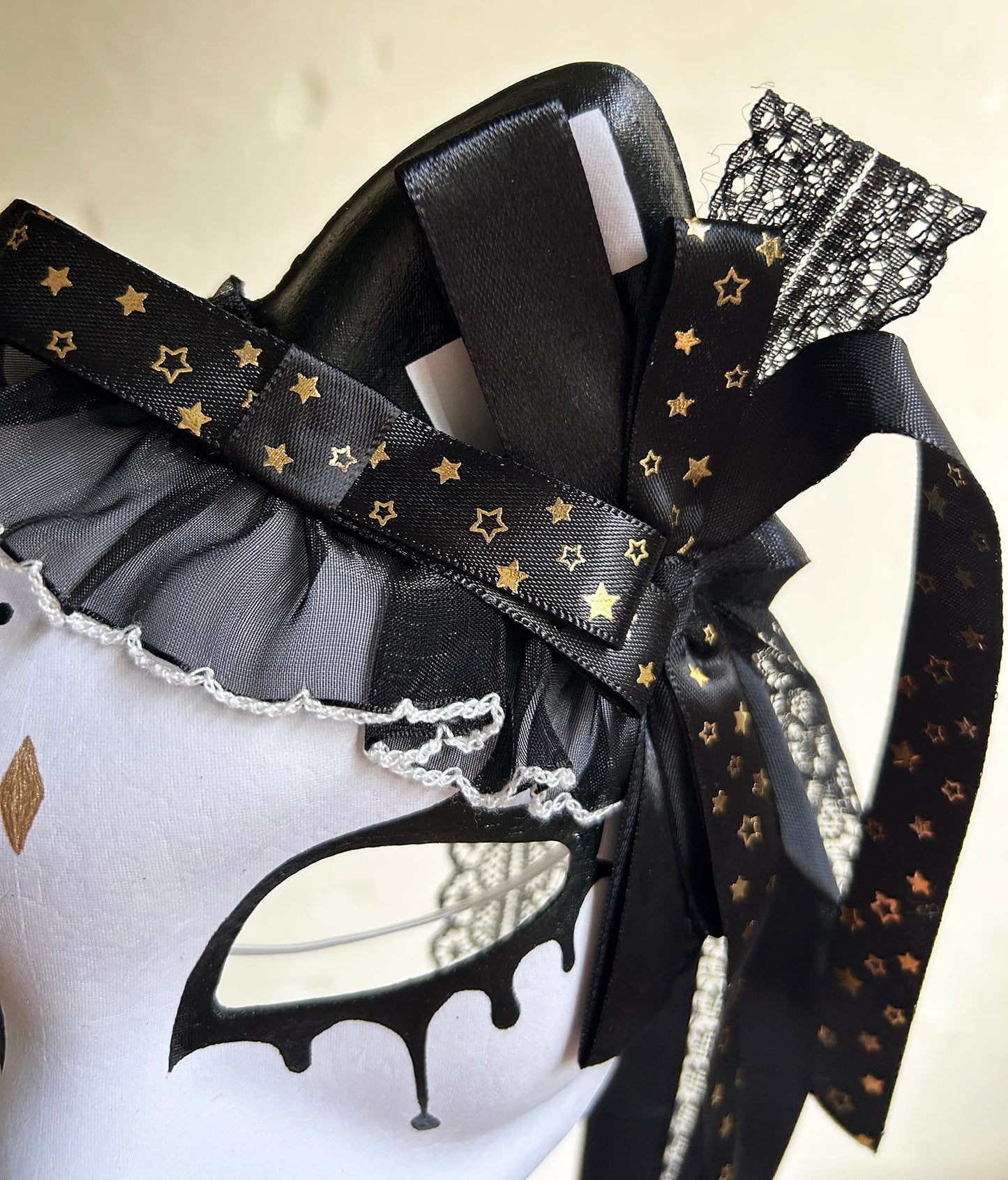 Original handmade cute and cool cat mask, Masquerade Kabuki 04