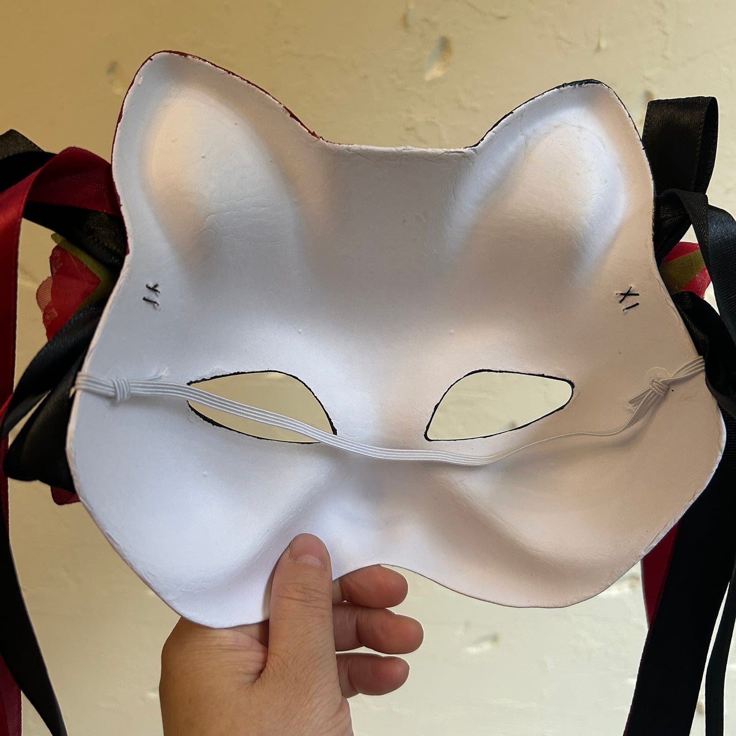 Rose Halloween Masquerade cat mask kitsune spirit kabuki  02
