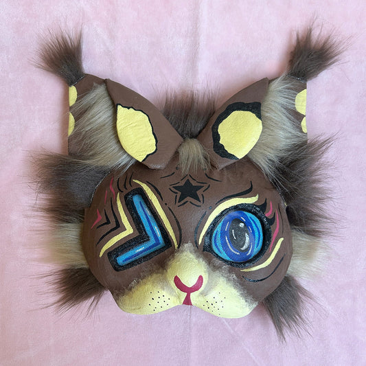 THerian Brown Cute Cat Mask 01